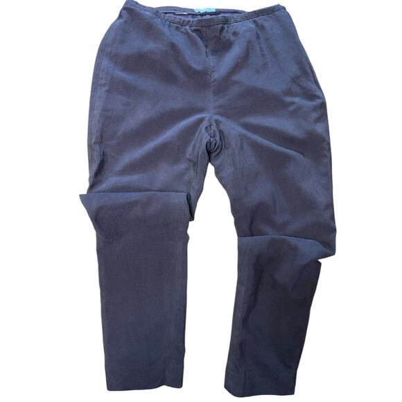 J Mclaughlin Navy Silk Cotton Stretch Twill Casual Pants size 4 - Picture 2 of 8